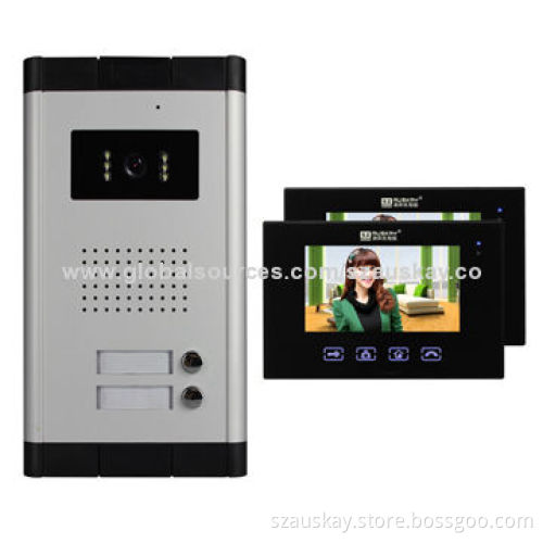 Video Doorphone, Suitable for Multi-family, IR Night Vision Camera and 4.3-inch TFT Indoor MonitorNew